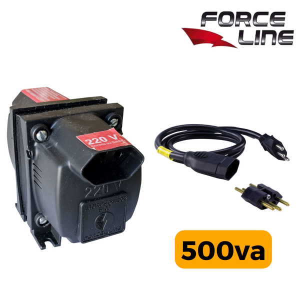 autotransformador 500va slim force line bivolt fp1
